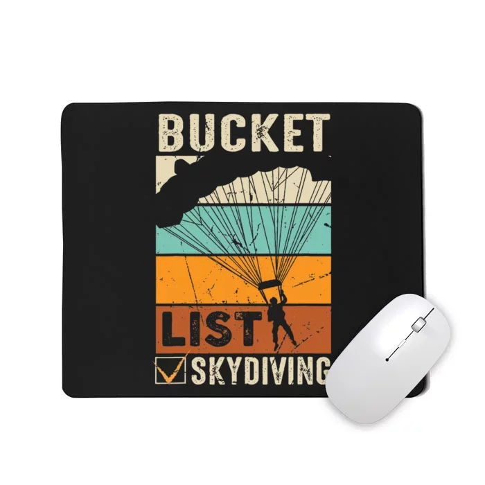 Parachute Jump Skydiver Instructor Bucket Lists Skydiving Mousepad