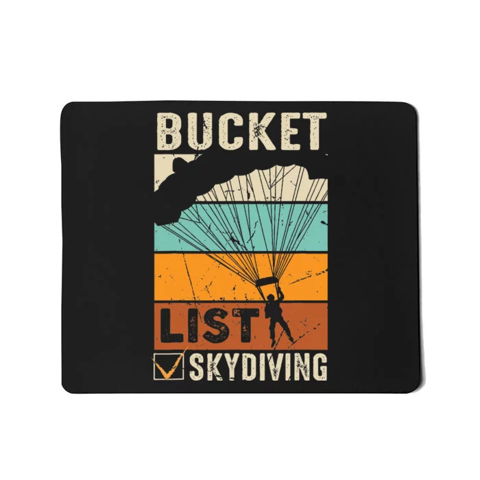 Parachute Jump Skydiver Instructor Bucket Lists Skydiving Mousepad