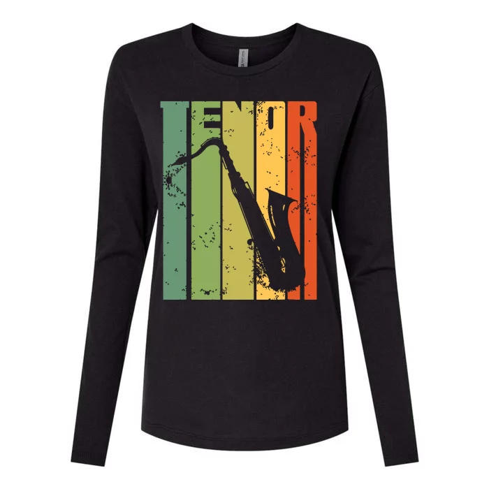 Perfect Jazz Tenor Saxophone Cool Brass Sax Musician Womens Cotton Relaxed Long Sleeve T-Shirt