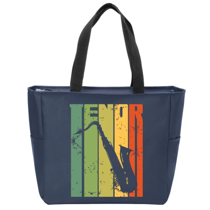 Perfect Jazz Tenor Saxophone Cool Brass Sax Musician Zip Tote Bag