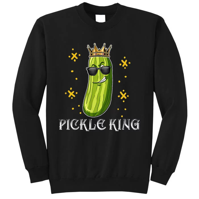 Pickle King Vegan Funny Cucumber Vegetable Pickles Lover Tall Sweatshirt