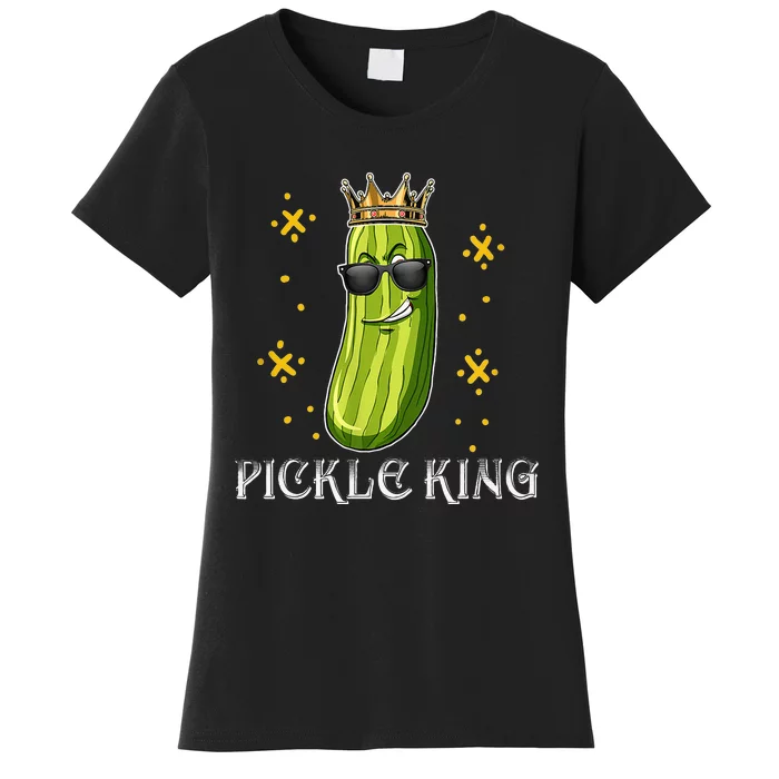 Pickle King Vegan Funny Cucumber Vegetable Pickles Lover Women's T-Shirt