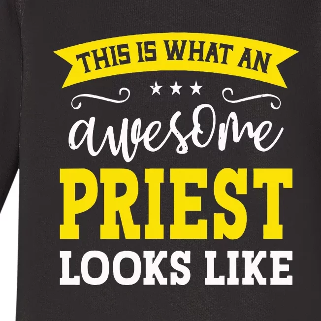 Priest Job Title Employee Funny Worker Profession Baby Long Sleeve Bodysuit