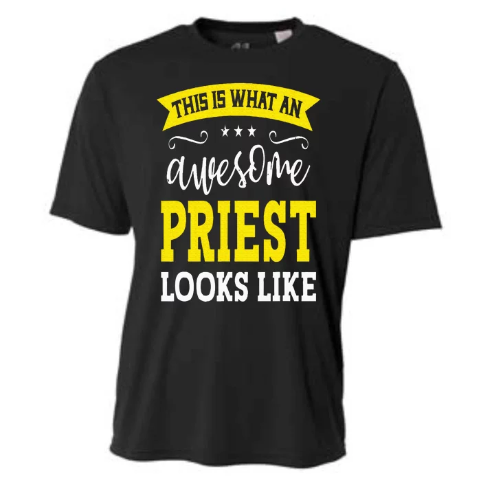 Priest Job Title Employee Funny Worker Profession Priest Cooling Performance Crew T-Shirt