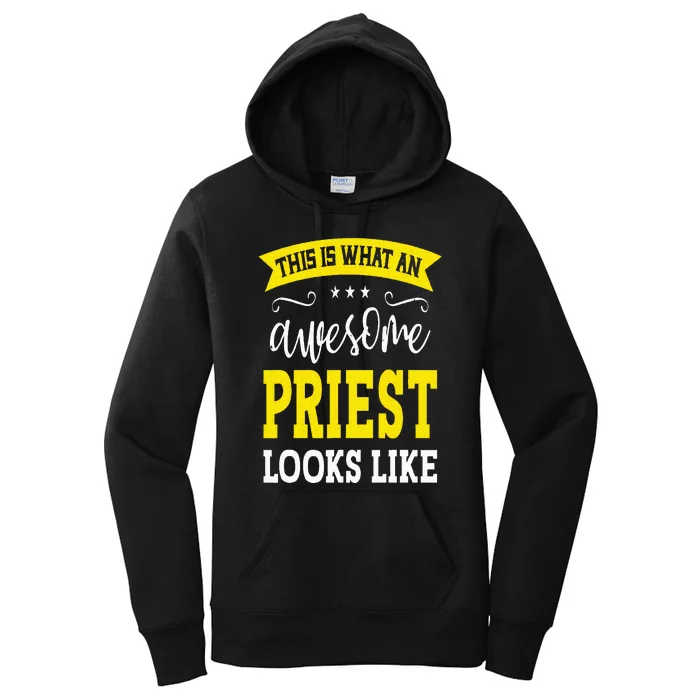 Priest Job Title Employee Funny Worker Profession Priest Women's Pullover Hoodie