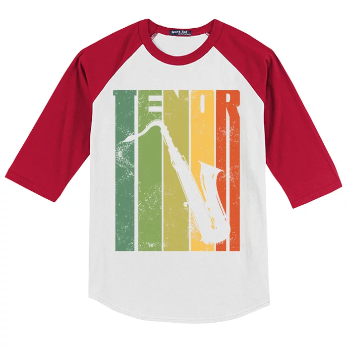 Perfect Jazz Tenor Saxophone Cool Sax Musician Gift Kids Colorblock Raglan Jersey