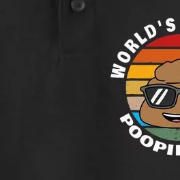 Poop Joke Worlds Coolest Poopie Head Dry Zone Grid Performance Polo