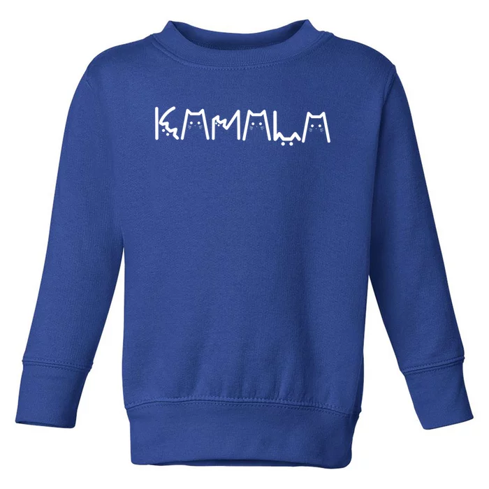 President Kamala 2024 Kamala Cat Letter Font Design Gift Toddler Sweatshirt