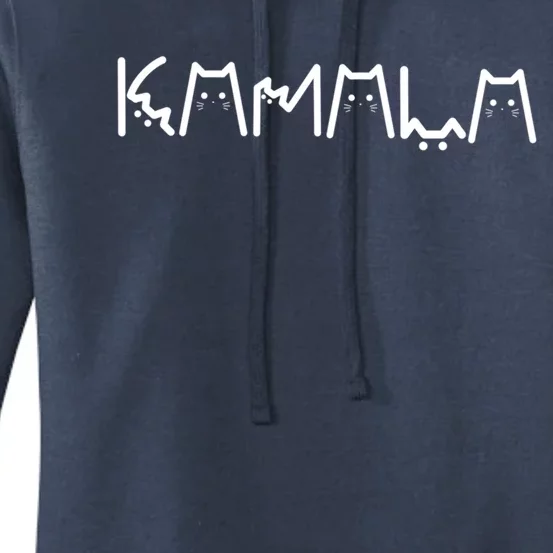 President Kamala 2024 Kamala Cat Letter Font Design Gift Women's Pullover Hoodie