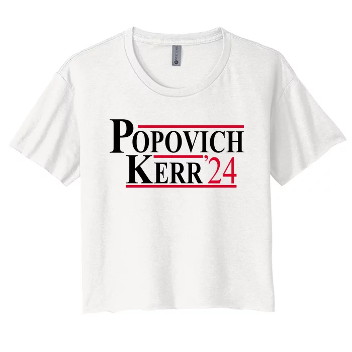 Popovich Kerr 2024 Election Women's Crop Top Tee