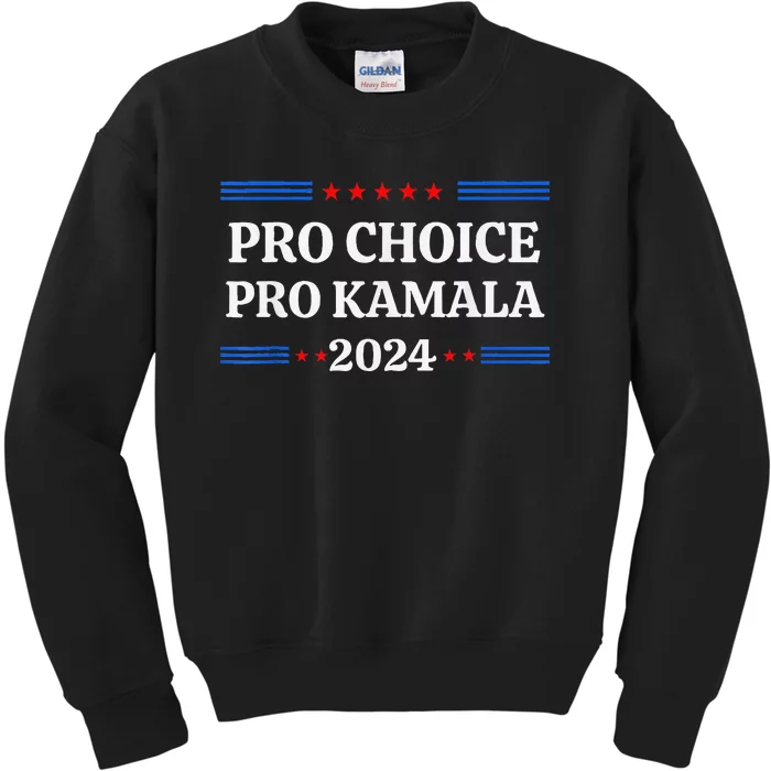 Pro Kamala 2024 Feminist Rights Harris Kids Sweatshirt