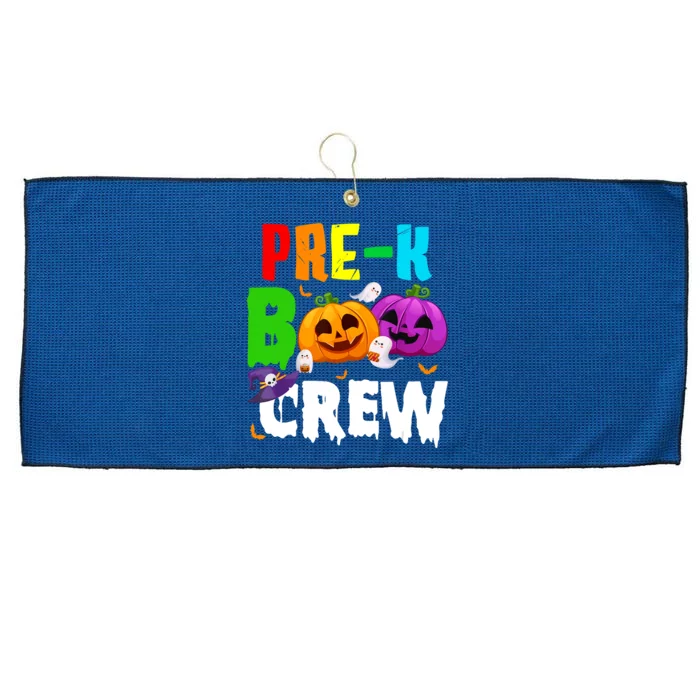 Pre K Boo Crew Funny Halloween Costume Teachers Large Microfiber Waffle Golf Towel