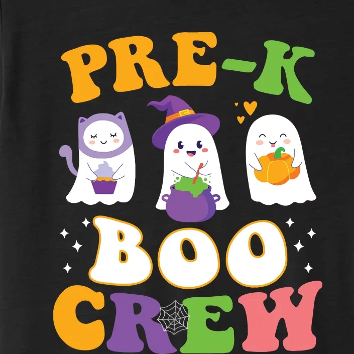 Pre K Boo Crew Cute Ghost Halloween Teacher Student Kids ChromaSoft Performance T-Shirt