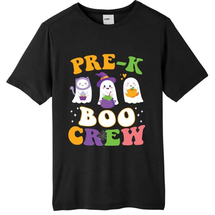 Pre K Boo Crew Cute Ghost Halloween Teacher Student Kids ChromaSoft Performance T-Shirt