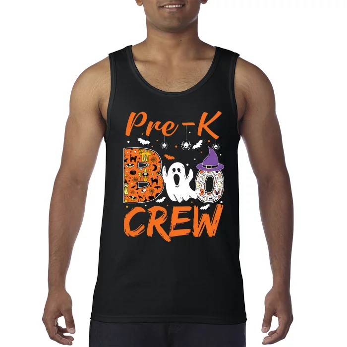 Pre K Boo Crew Teacher Student Halloween Pre Kindergarten Tank Top