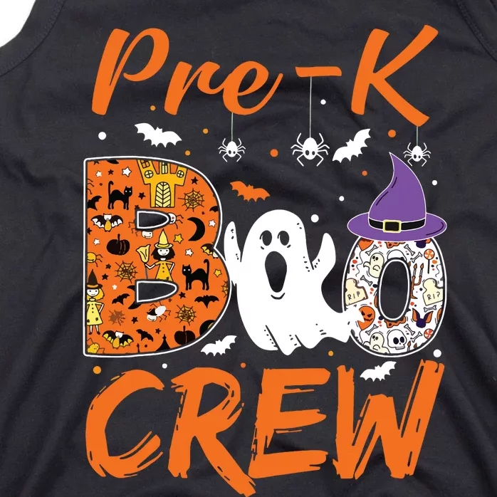 Pre K Boo Crew Teacher Student Halloween Pre Kindergarten Tank Top