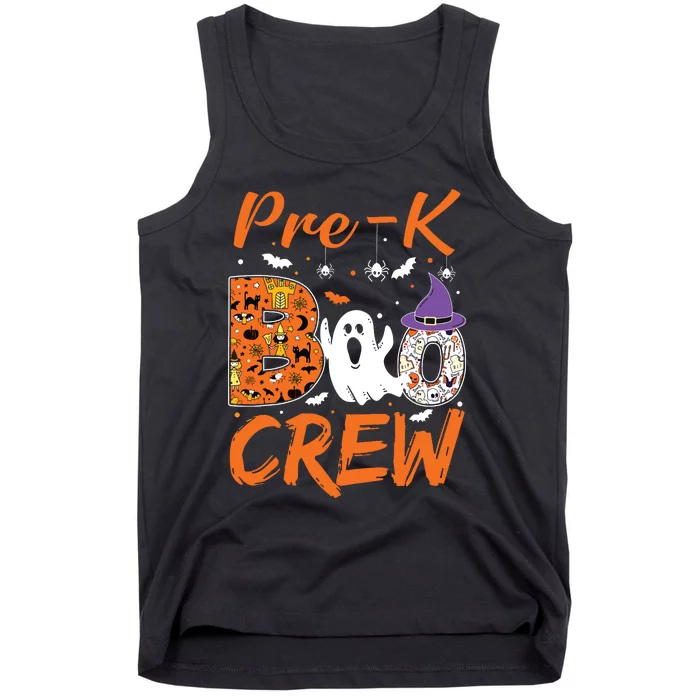 Pre K Boo Crew Teacher Student Halloween Pre Kindergarten Tank Top