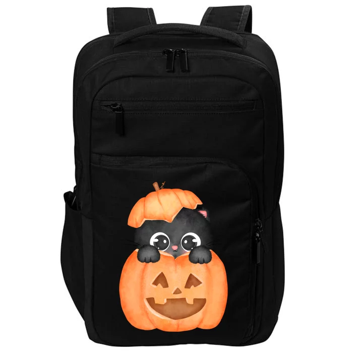 Pumpkin Kitty Cute Halloween Impact Tech Backpack