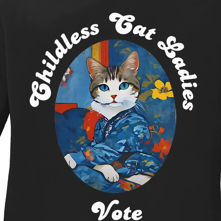 President Kamala Childless Cat Ladies Vote Kamala Harris Ladies Long Sleeve Shirt