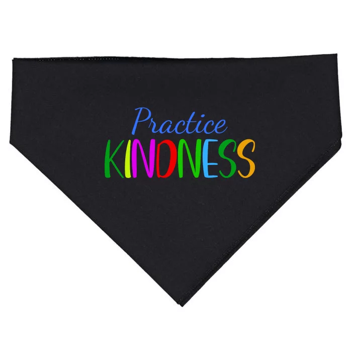 Practice Kindness Colorful USA-Made Doggie Bandana