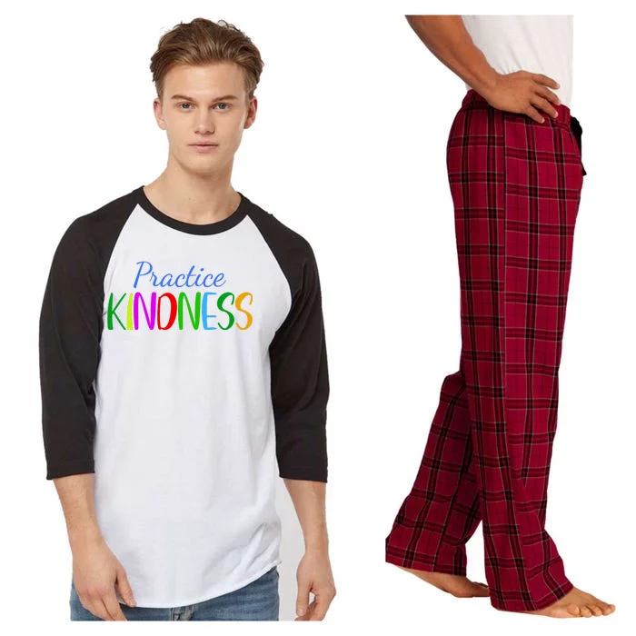 Practice Kindness Colorful Raglan Sleeve Pajama Set