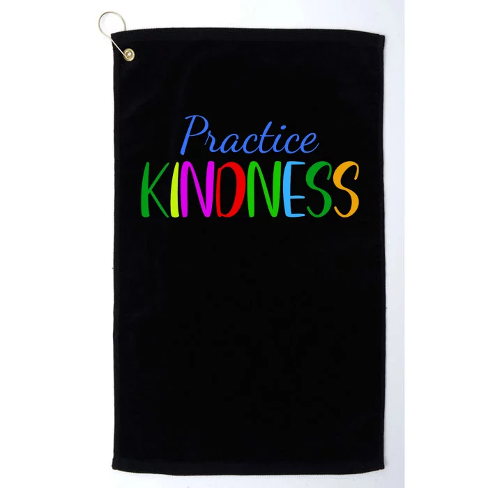 Practice Kindness Colorful Platinum Collection Golf Towel