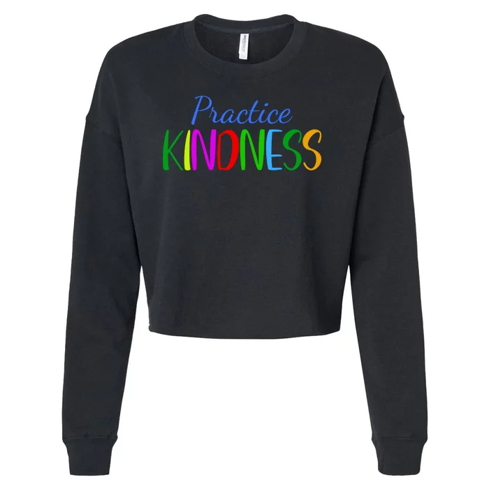 Practice Kindness Colorful Cropped Pullover Crew