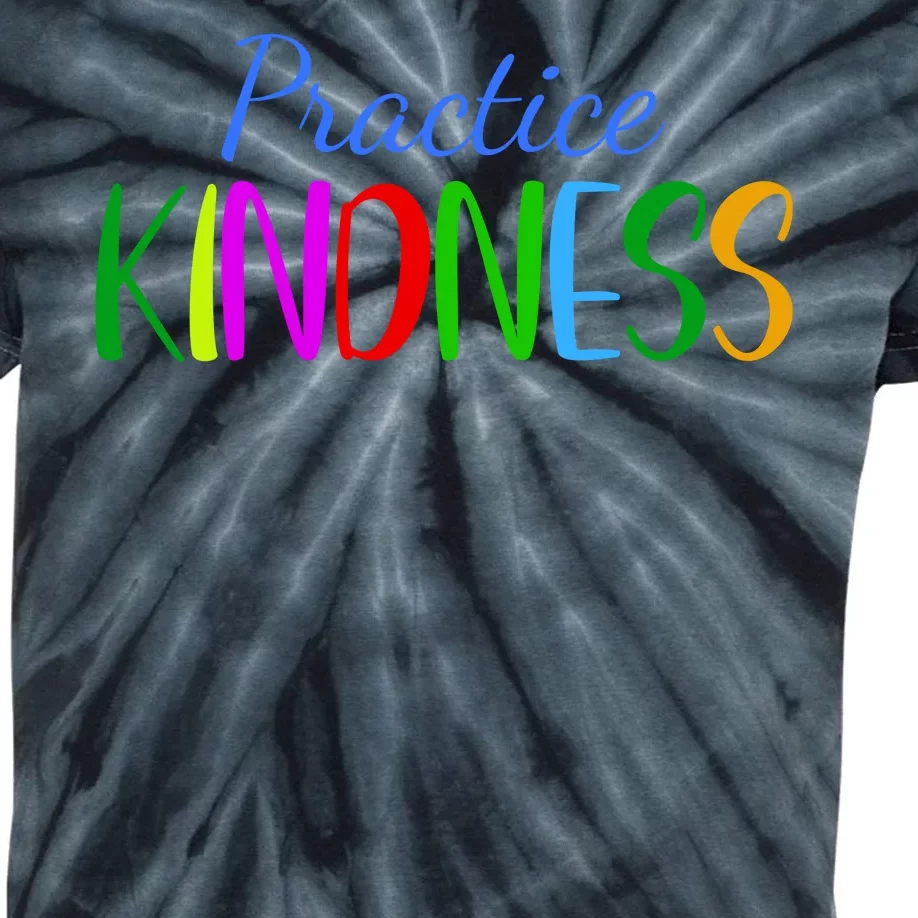 Practice Kindness Colorful Kids Tie-Dye T-Shirt