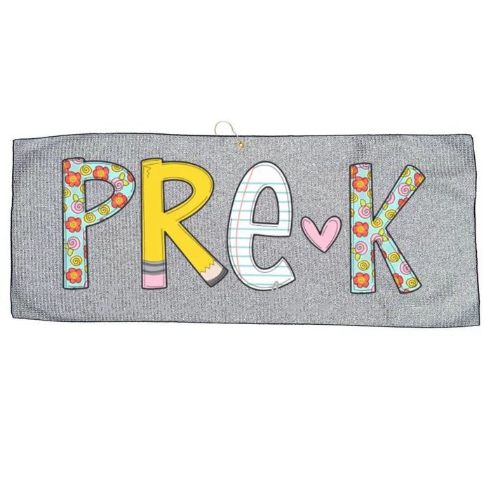 Pre K Dream Team First Day Of School Large Microfiber Waffle Golf Towel