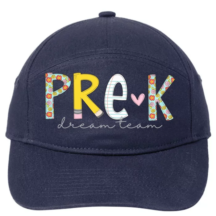 Pre K Dream Team First Day Of School 7-Panel Snapback Hat