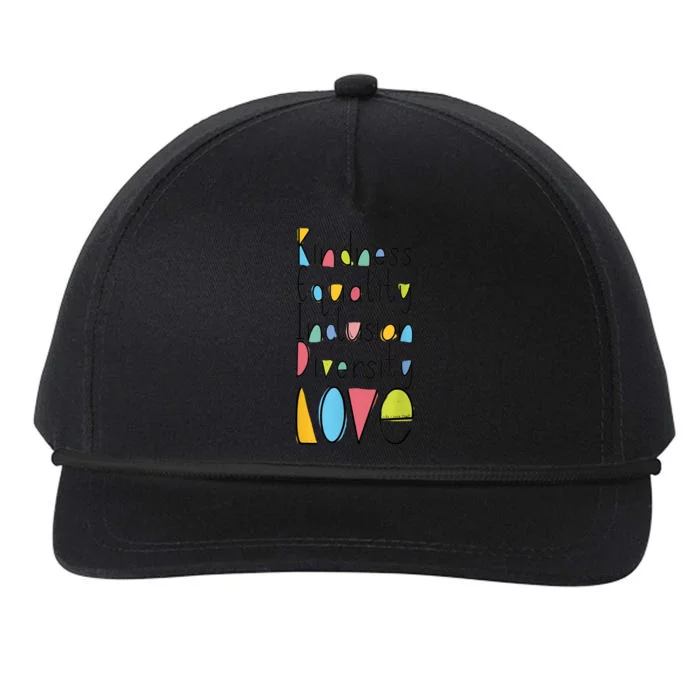 Pretty Kindness Equality Inclusion Diversity LOVE Snapback Five-Panel Rope Hat