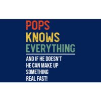 Pops Knows Everything Father's Day Pops Bumper Sticker