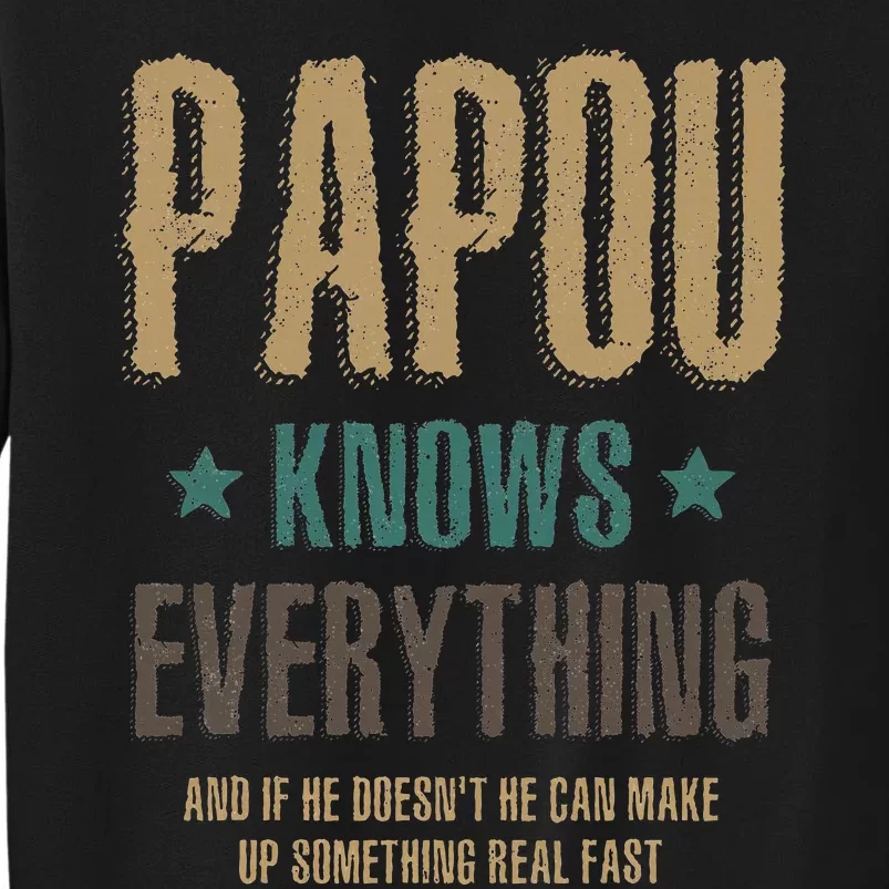 Papou Knows Everything FatherS Day Sweatshirt