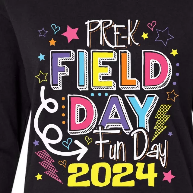 Pre K Field Day Fun Day 2024 Field Day Womens Cotton Relaxed Long Sleeve T-Shirt