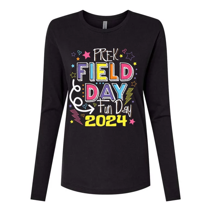 Pre K Field Day Fun Day 2024 Field Day Womens Cotton Relaxed Long Sleeve T-Shirt