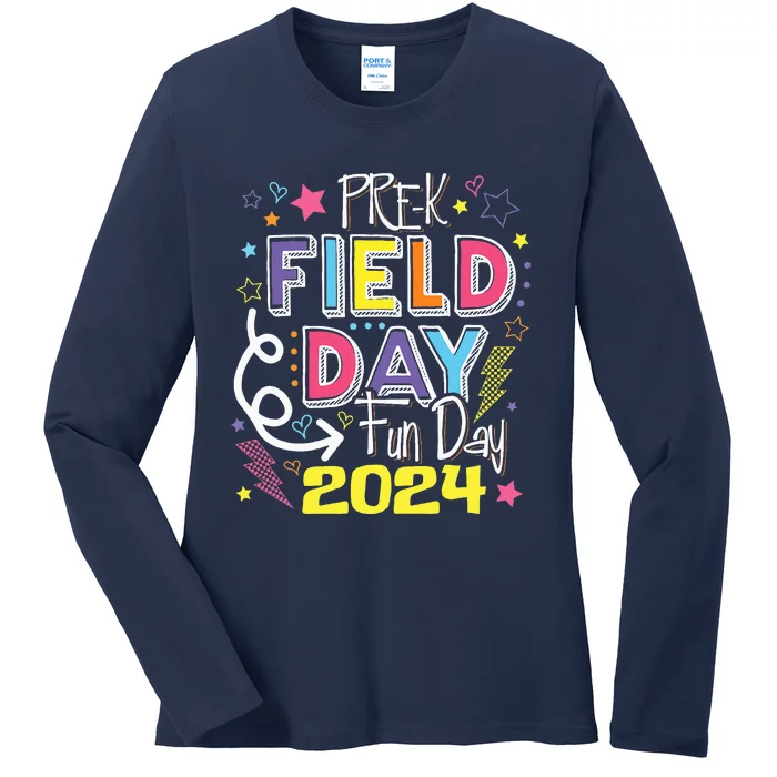 Pre K Field Day Fun Day 2024 Field Day Ladies Long Sleeve Shirt