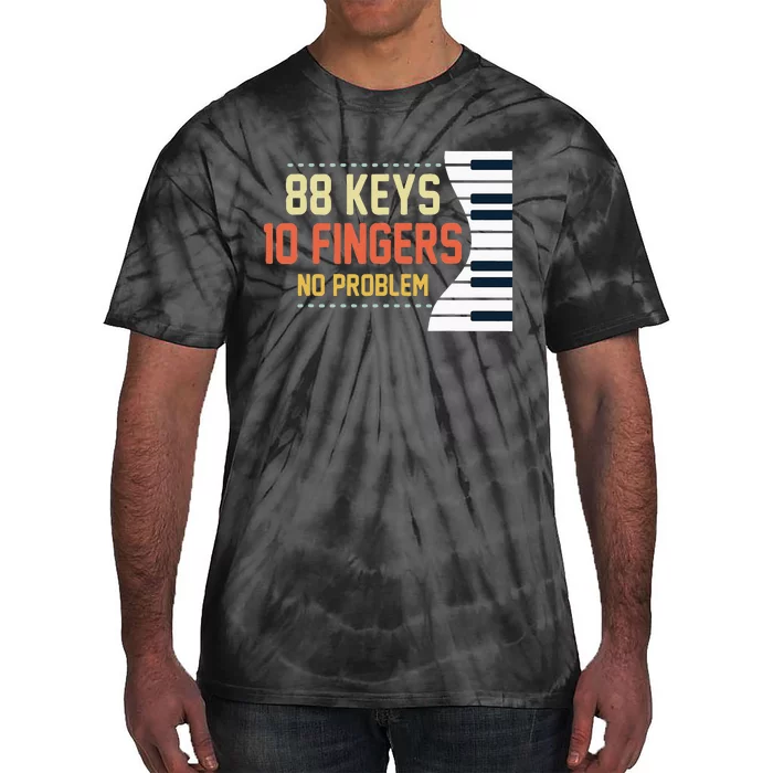 Piano Keys Funny Musician Music 88 Keys Gift Tie-Dye T-Shirt