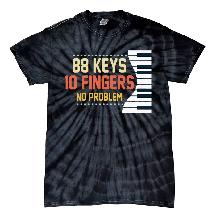 Piano Keys Funny Musician Music 88 Keys Gift Tie-Dye T-Shirt