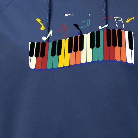 Piano Keyboard For Piano Player Keyboardist Performance Fleece Hoodie