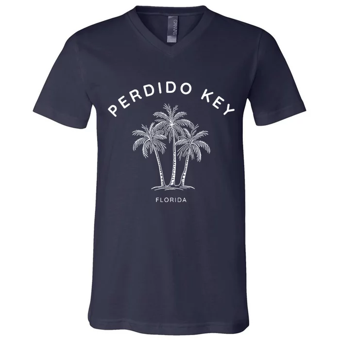 Perdido Key Fl Vintage Florida Holiday Souvenir V-Neck T-Shirt