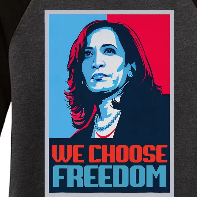 Poster Kamala Harris President 2024 Madam Vp Women's Tri-Blend 3/4-Sleeve Raglan Shirt