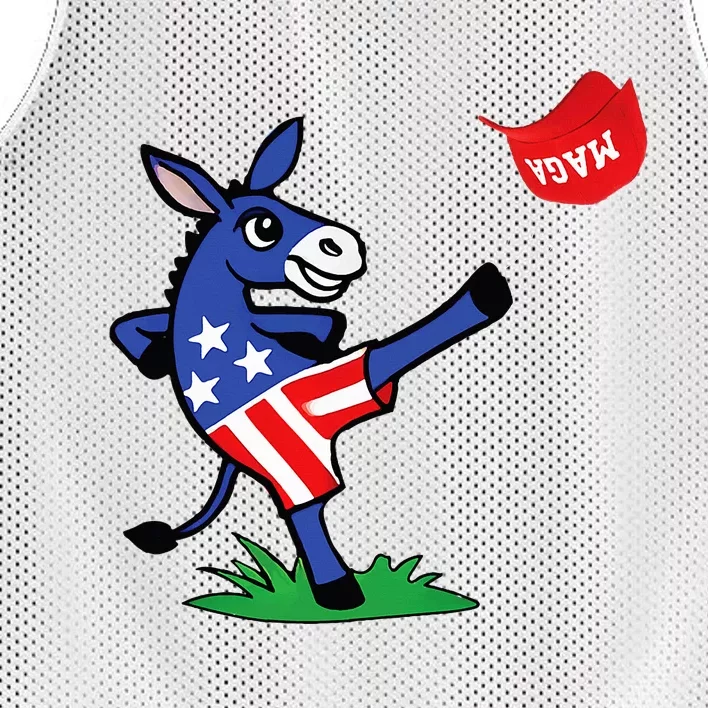 Pro Kamala Harris 2024 For President Democrat Donkey Mesh Reversible Basketball Jersey Tank