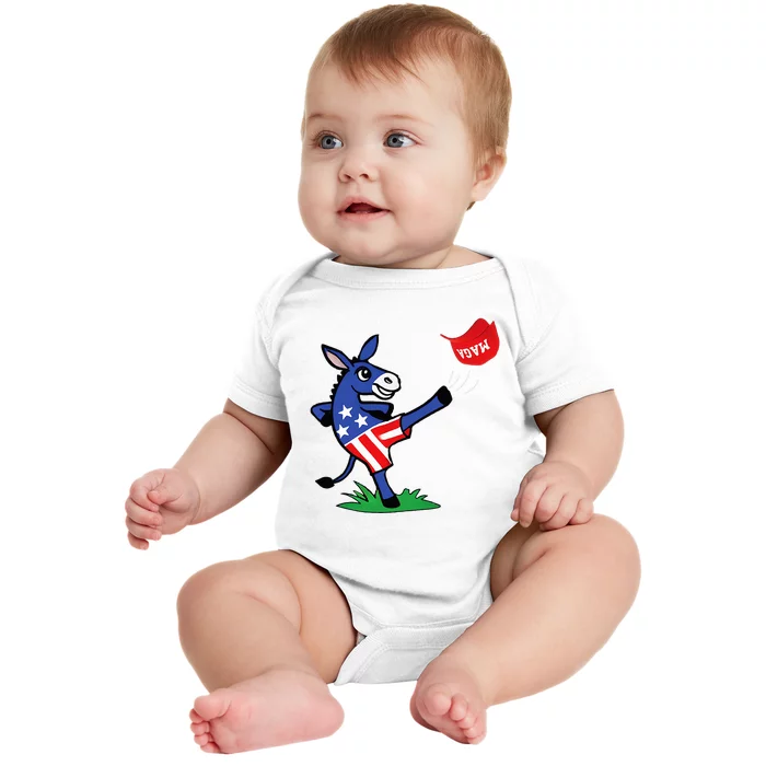 Pro Kamala Harris 2024 For President Democrat Donkey Baby Bodysuit