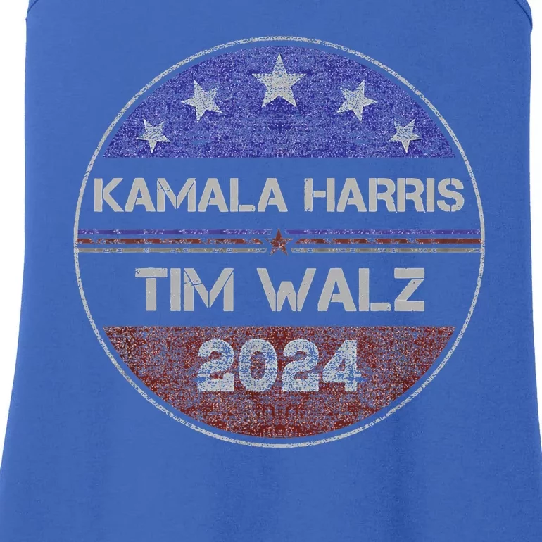 Patriotic Kamala Harris Tim Walz 2024 For President Ladies Essential Tank