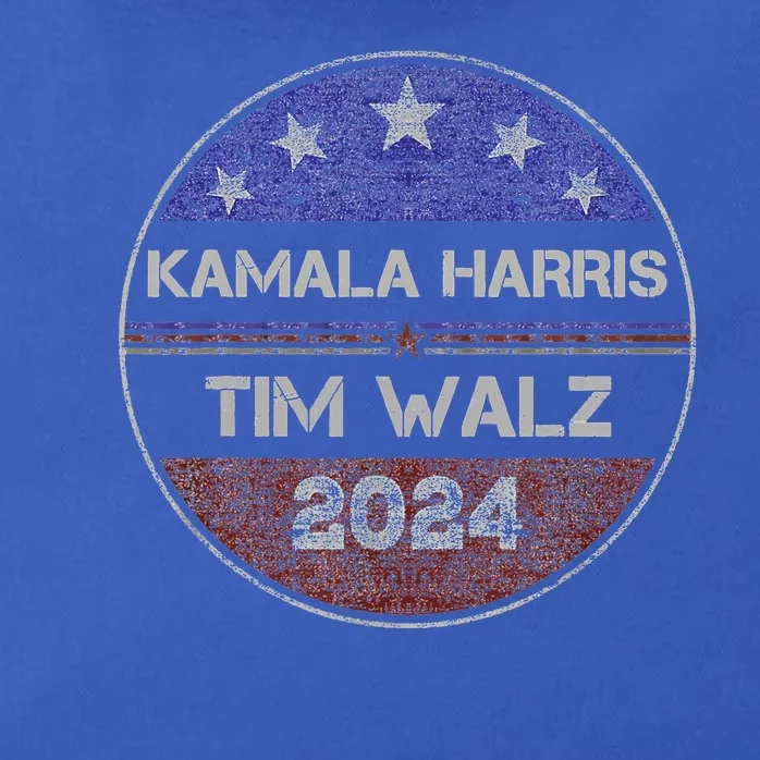 Patriotic Kamala Harris Tim Walz 2024 For President Zip Tote Bag