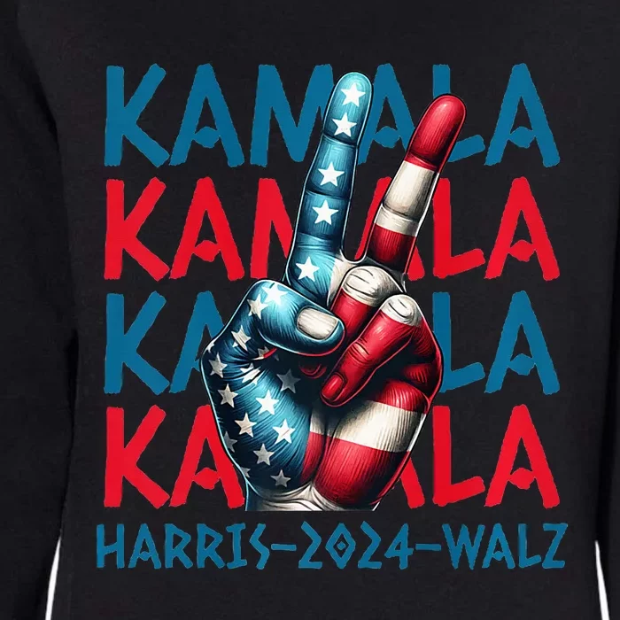 Peace Kamala Harris Tim Walz Womens California Wash Sweatshirt