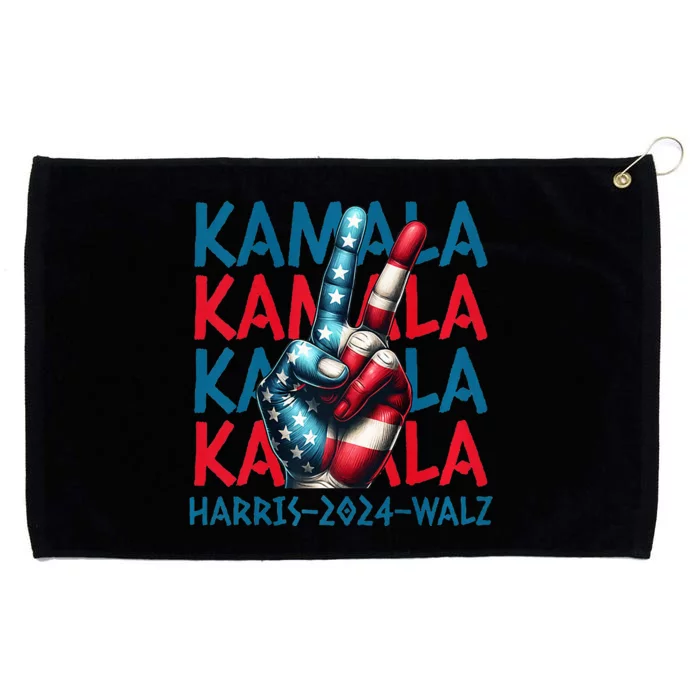 Peace Kamala Harris Tim Walz Grommeted Golf Towel