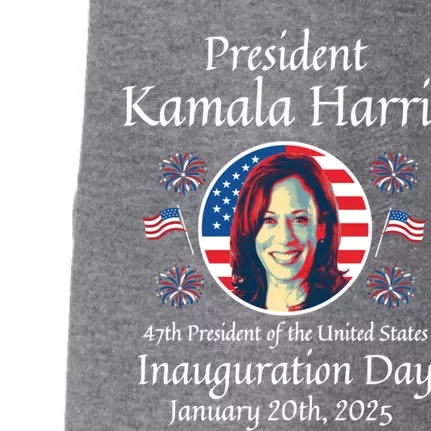 President Kamala Harris Inauguration 2025 Memorabilia Gift Doggie 3-End Fleece Hoodie