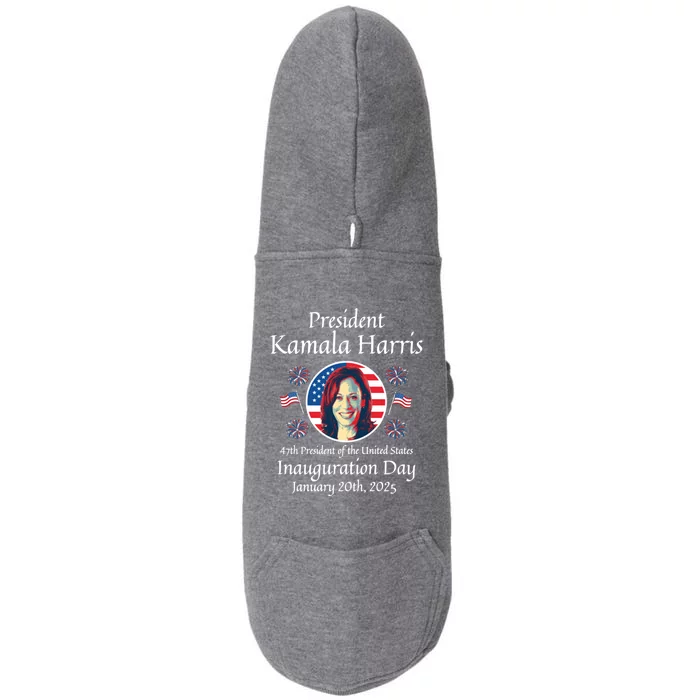 President Kamala Harris Inauguration 2025 Memorabilia Gift Doggie 3-End Fleece Hoodie