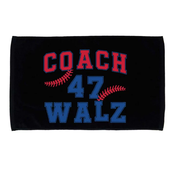 President Kamala Harris Funny Baseball Style Coach 47 Walz Microfiber Hand Towel